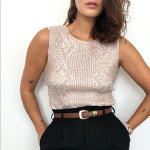 Vintage crinkle tank